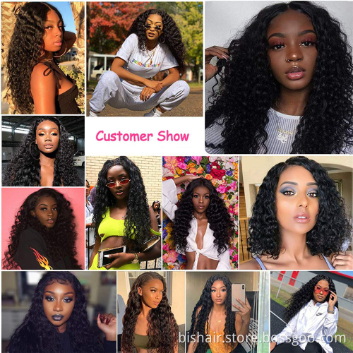 1/3/4 bunch Brazilian hair deep wavy hair bunch 100% real human hair Remy wig 8-30 inch without knots and no shedding wholesale
